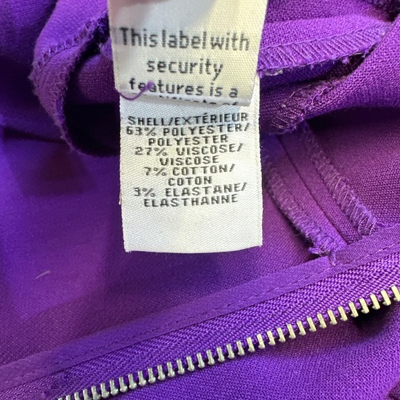 Diane von Furstenberg Purple Sleeveless Fit‎ & Flare Dress 2 Minimalist Cocktail - Picture 5 of 9